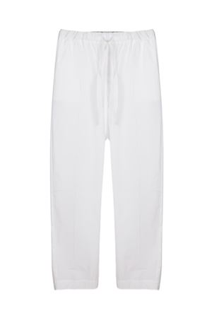 White Cotton poplin trousers SEMI COUTURE | Y6SK43A090
